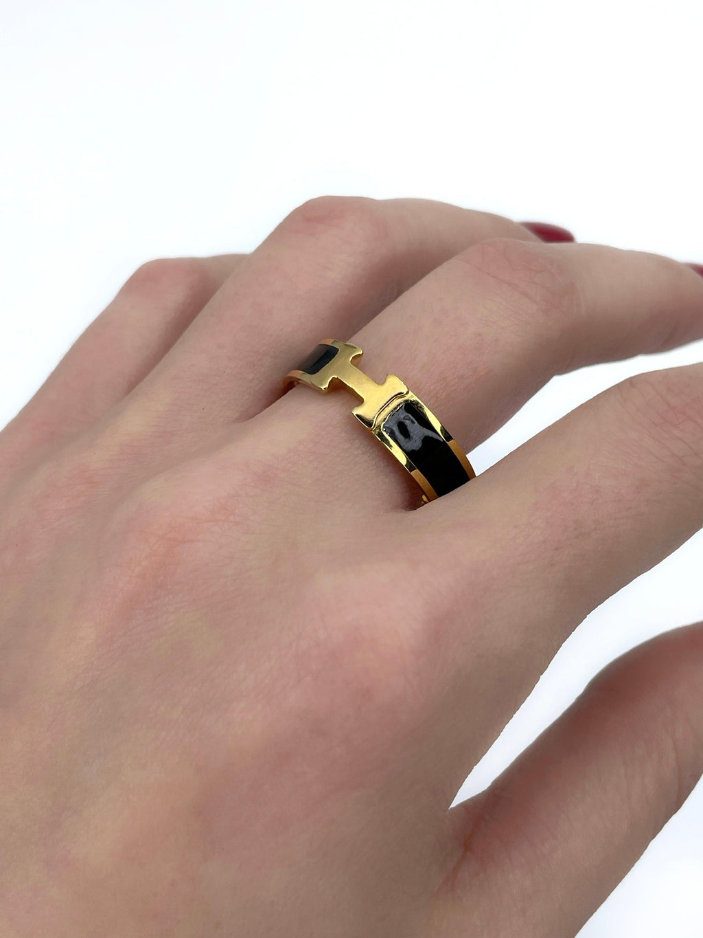 18K Vintage Clic Hermès Ring