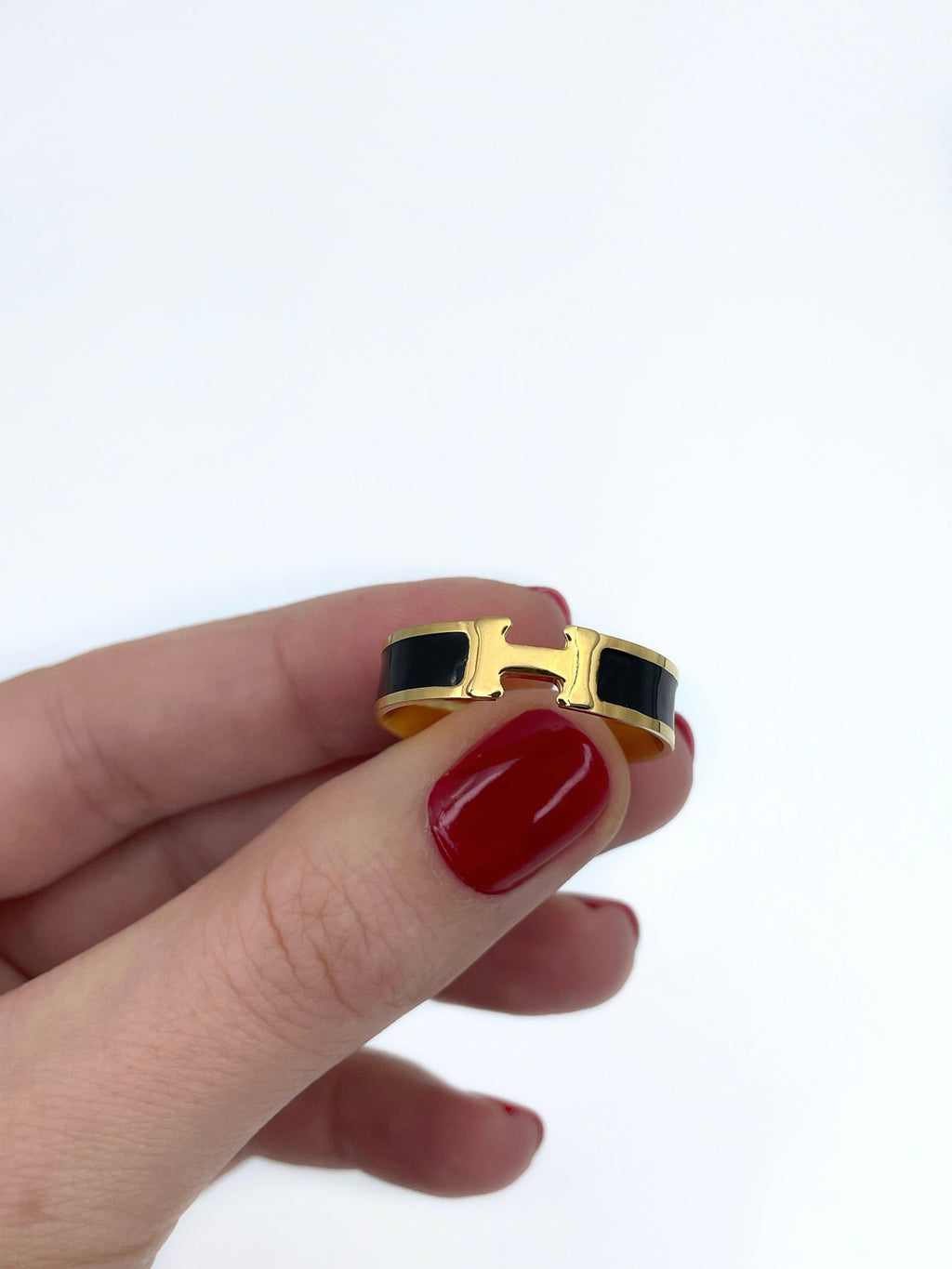 18K Vintage Clic Hermès Ring