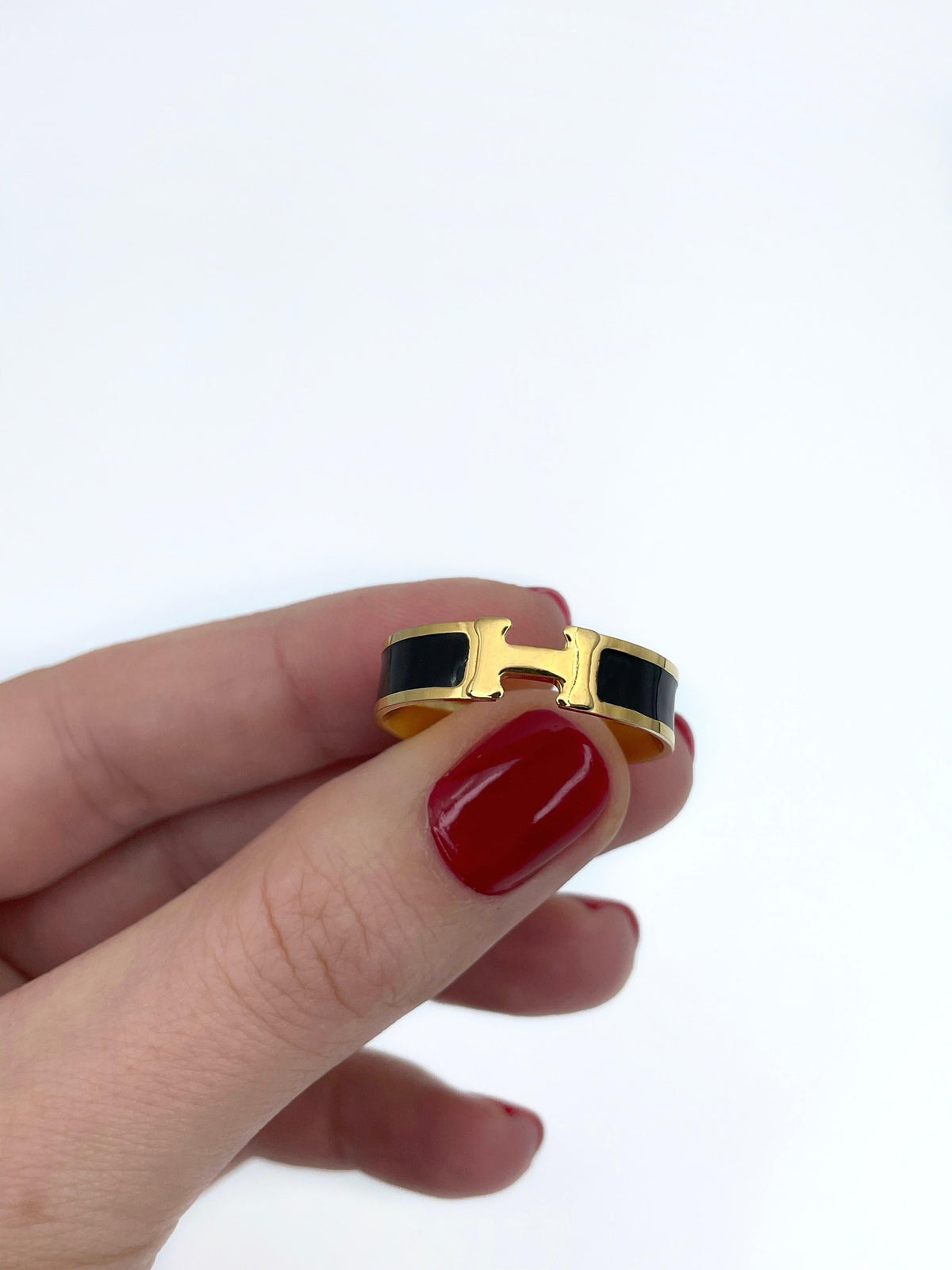 18K Vintage Clic Hermès Ring