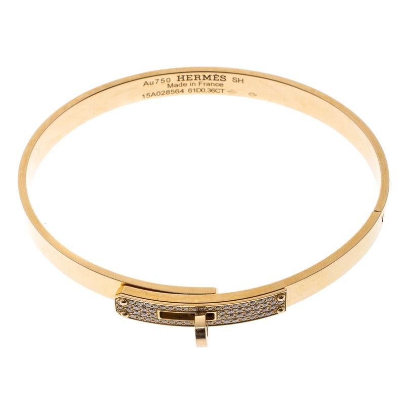 18K Kelly Small Model Diamond Hermès Bracelet