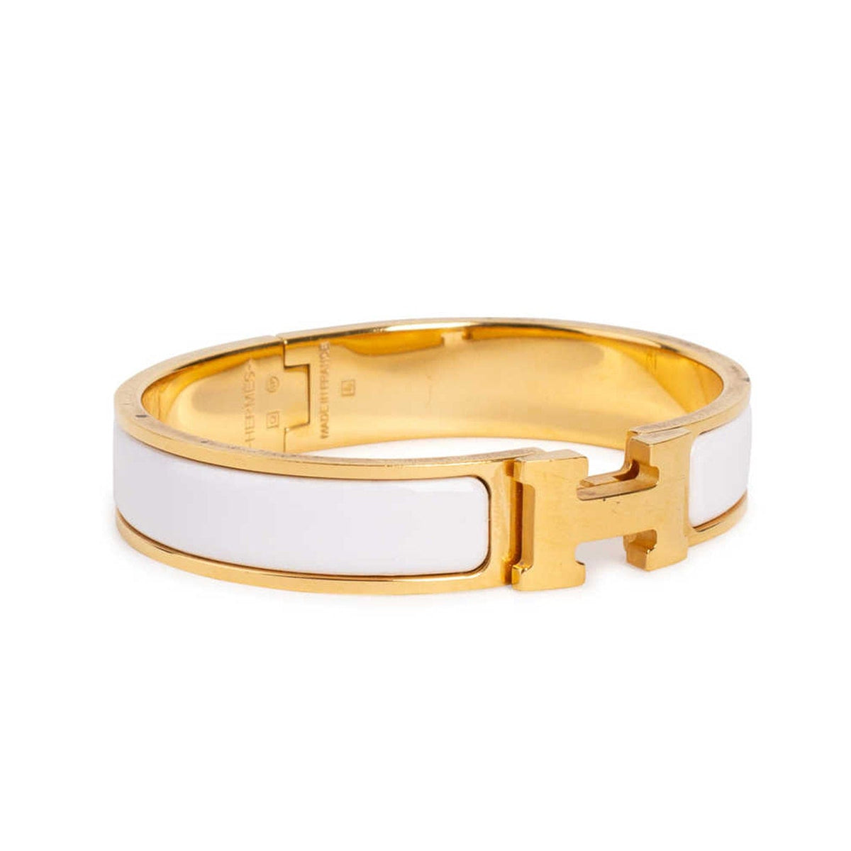 18K Clic Hermès White Bracelet