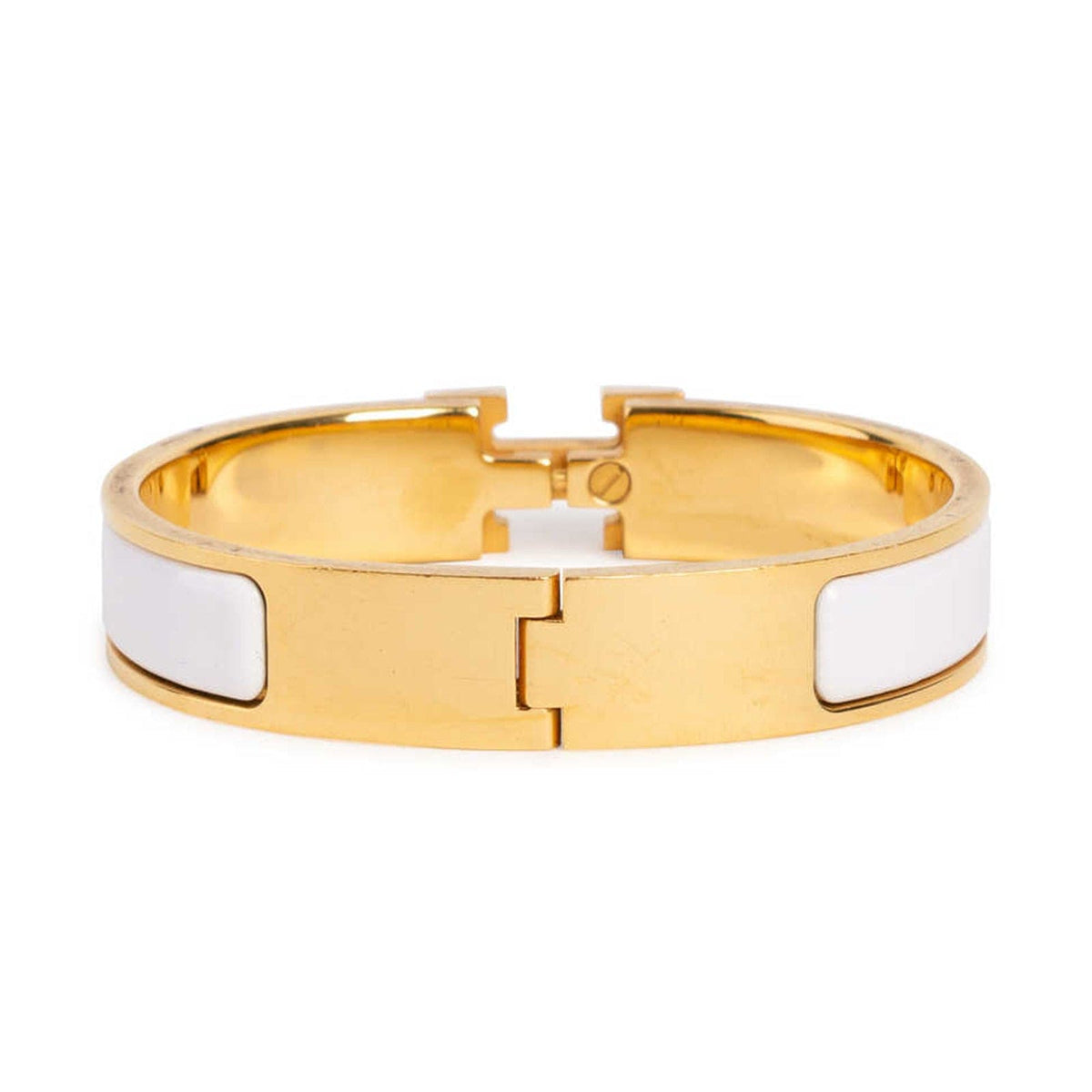 18K Clic Hermès White Bracelet