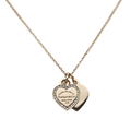 18K Tiffany & Co. Red Double Heart Diamond Necklaces