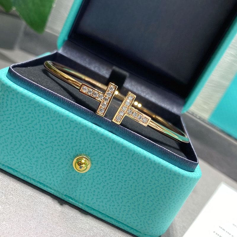 18K Tiffany & Co. Diamond Wire Bracelet