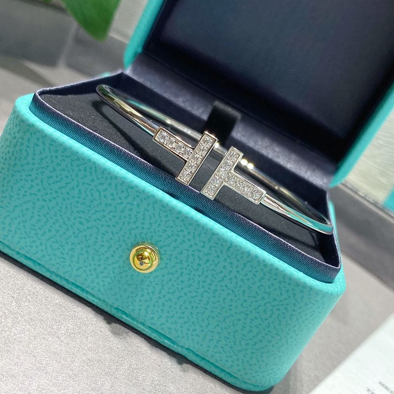 18K Tiffany & Co. Diamond Wire Bracelet