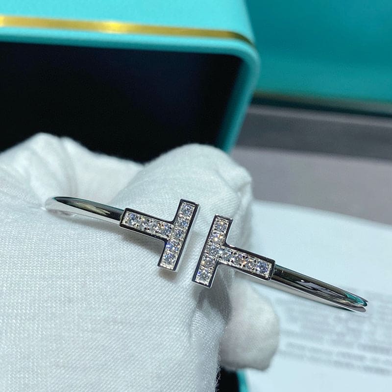 18K Tiffany & Co. Diamond Wire Bracelet
