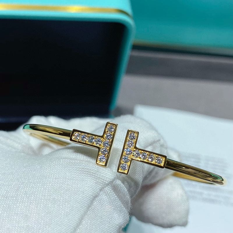 18K Tiffany & Co. Diamond Wire Bracelet