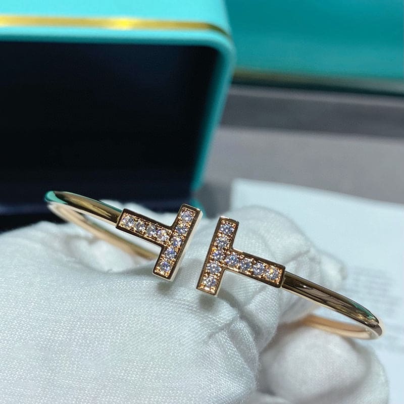 18K Tiffany & Co. Diamond Wire Bracelet