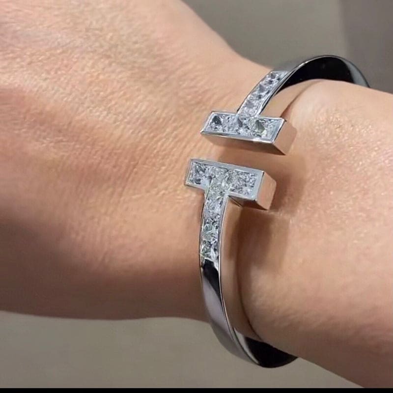 18K Tiffany & Co. Diamond Square Bracelet