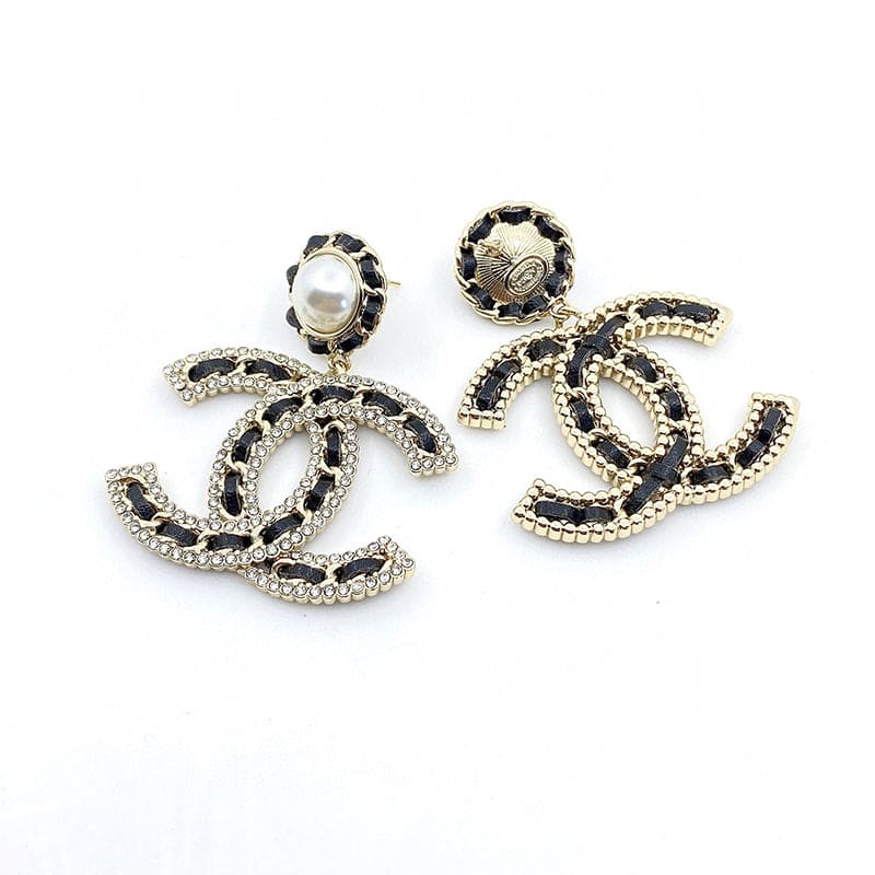 18K Chanel Pearl Drop Earrings