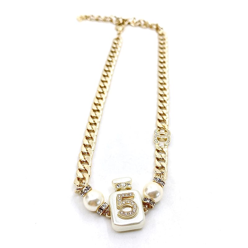 18K Chanel No. 5 Perfume Bottle Pendant Necklace