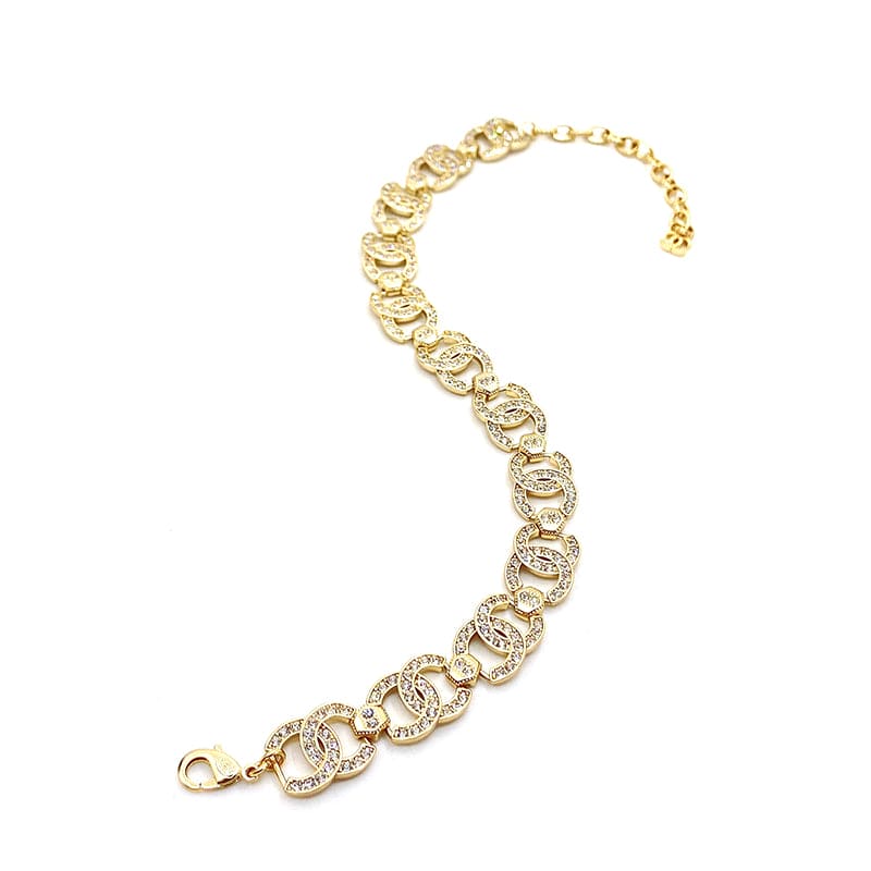 18K Rhinestone 2021 Chanel Interlocking Choker Necklace
