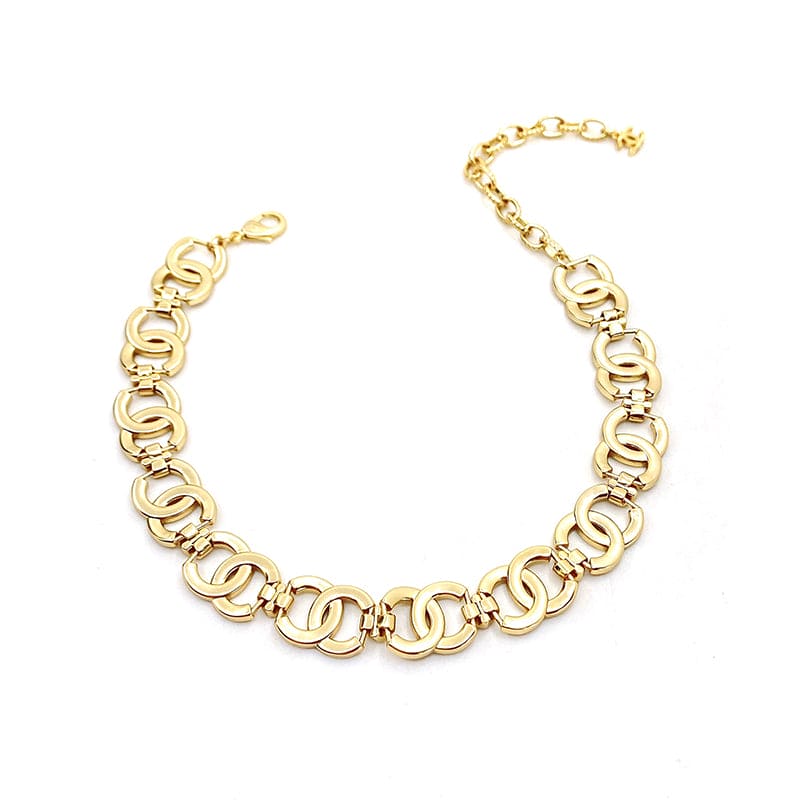 18K Rhinestone 2021 Chanel Interlocking Choker Necklace