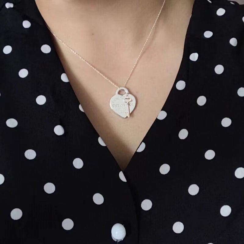 18K Return to Tiffany & Co. Heart & Key Necklace