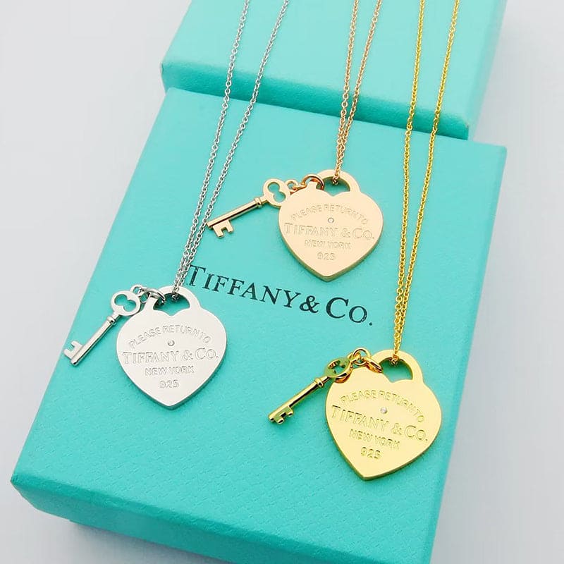 18K Return to Tiffany & Co. Heart & Key Necklace