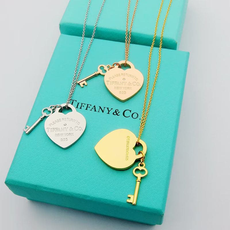 18K Return to Tiffany & Co. Heart & Key Necklace