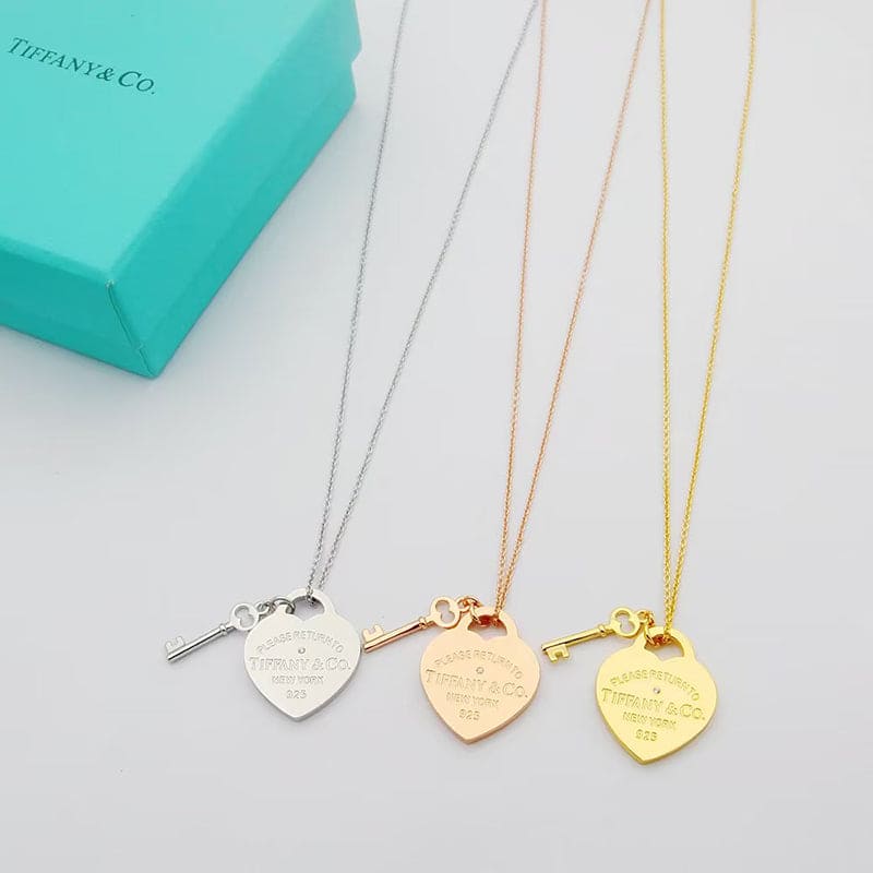 18K Return to Tiffany & Co. Heart & Key Necklace