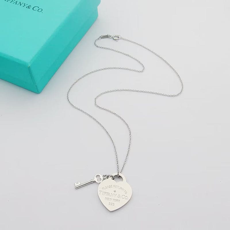 18K Return to Tiffany & Co. Heart & Key Necklace