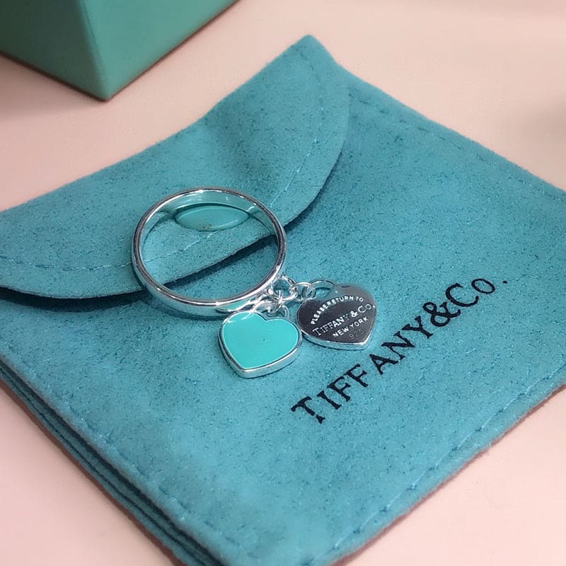 18K Tiffany & Co. Round & Heart Tag Ring