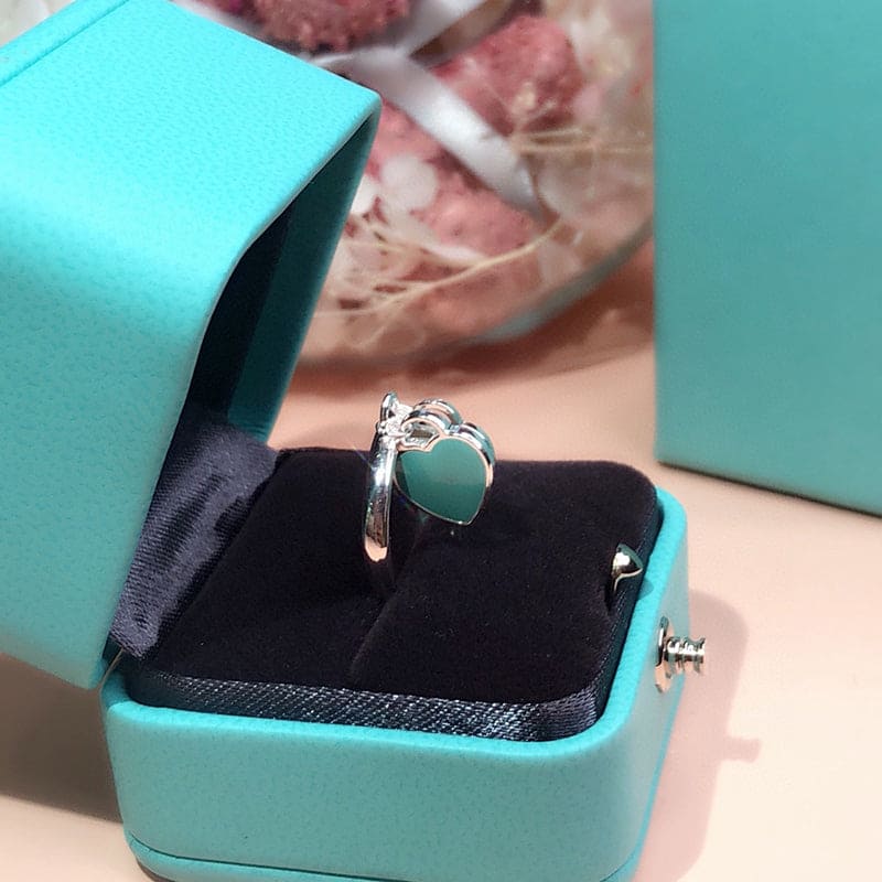 18K Tiffany & Co. Round & Heart Tag Ring