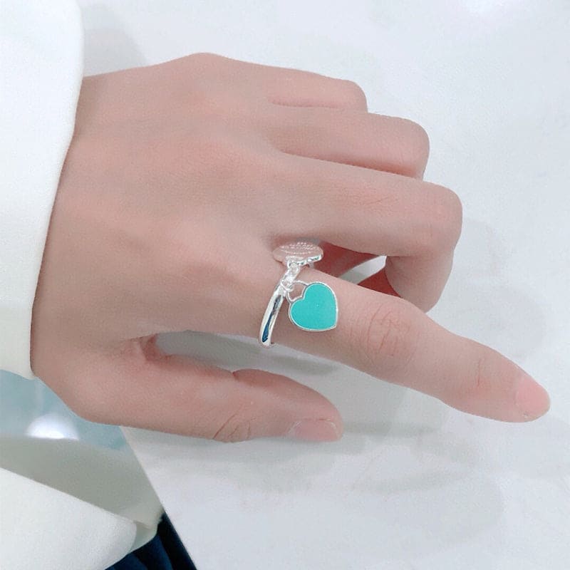 18K Tiffany & Co. Round & Heart Tag Ring