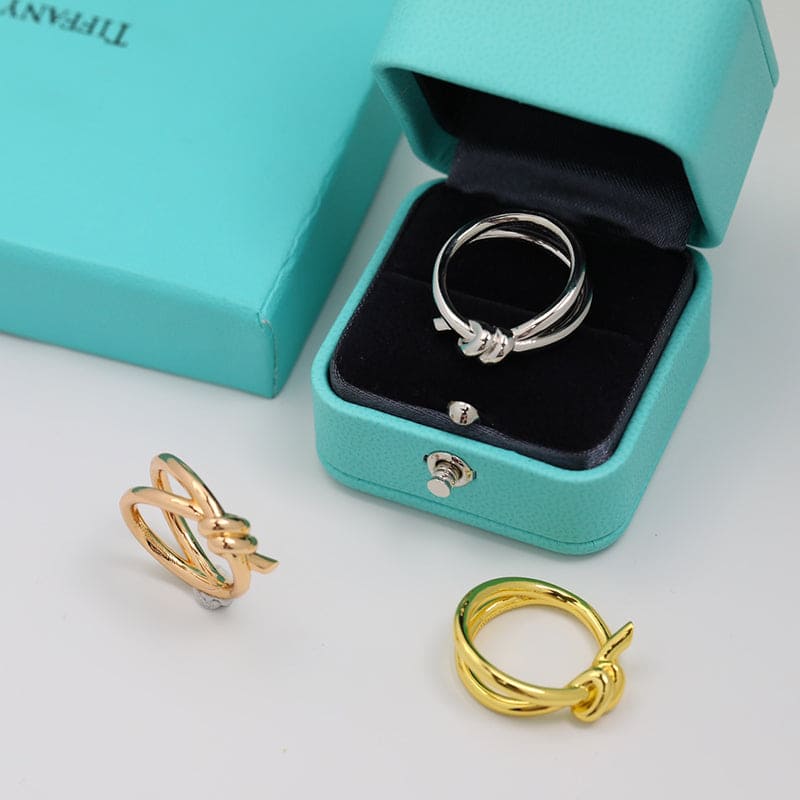 18K Rose Gold Tiffany & Co. Knot Double Row Ring