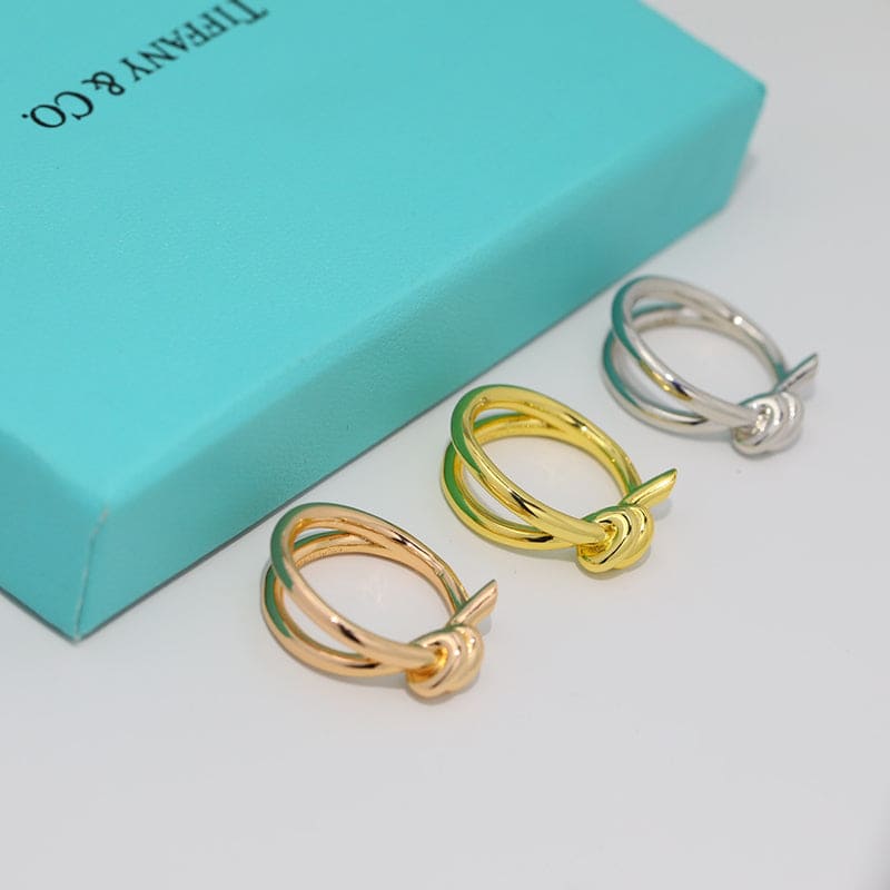 18K Yellow Gold Tiffany & Co. Knot Double Row Ring