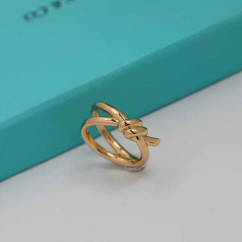 18K Rose Gold Tiffany & Co. Knot Double Row Ring
