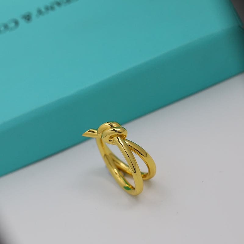 18K Yellow Gold Tiffany & Co. Knot Double Row Ring