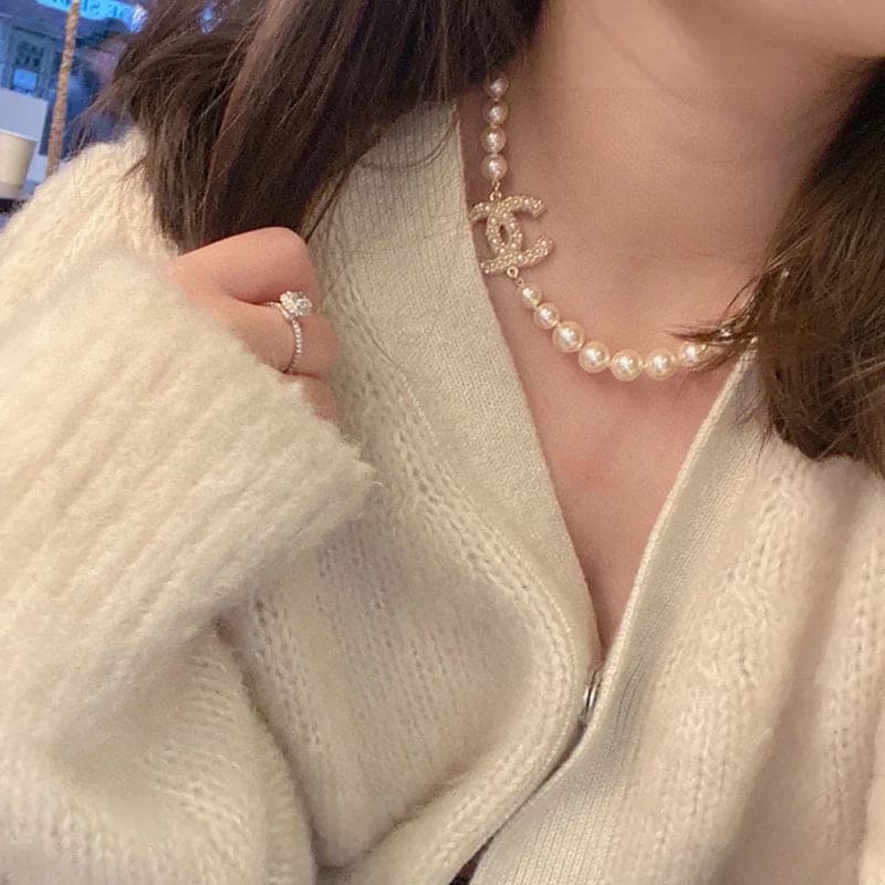 18K Chanel 100TH ANNIVERSARY Pearl Chain Necklace