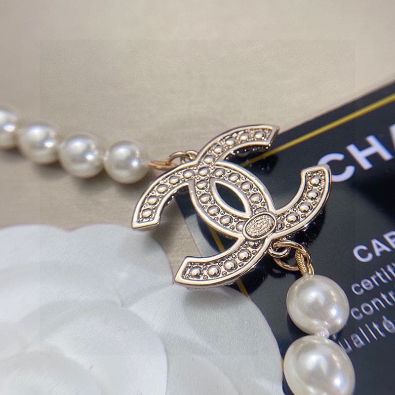 18K Chanel 100TH ANNIVERSARY Pearl Chain Necklace