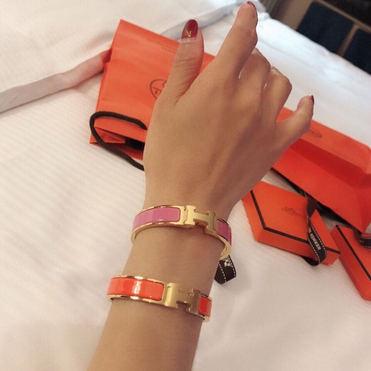 18K Clic Hermès Orange Bracelet