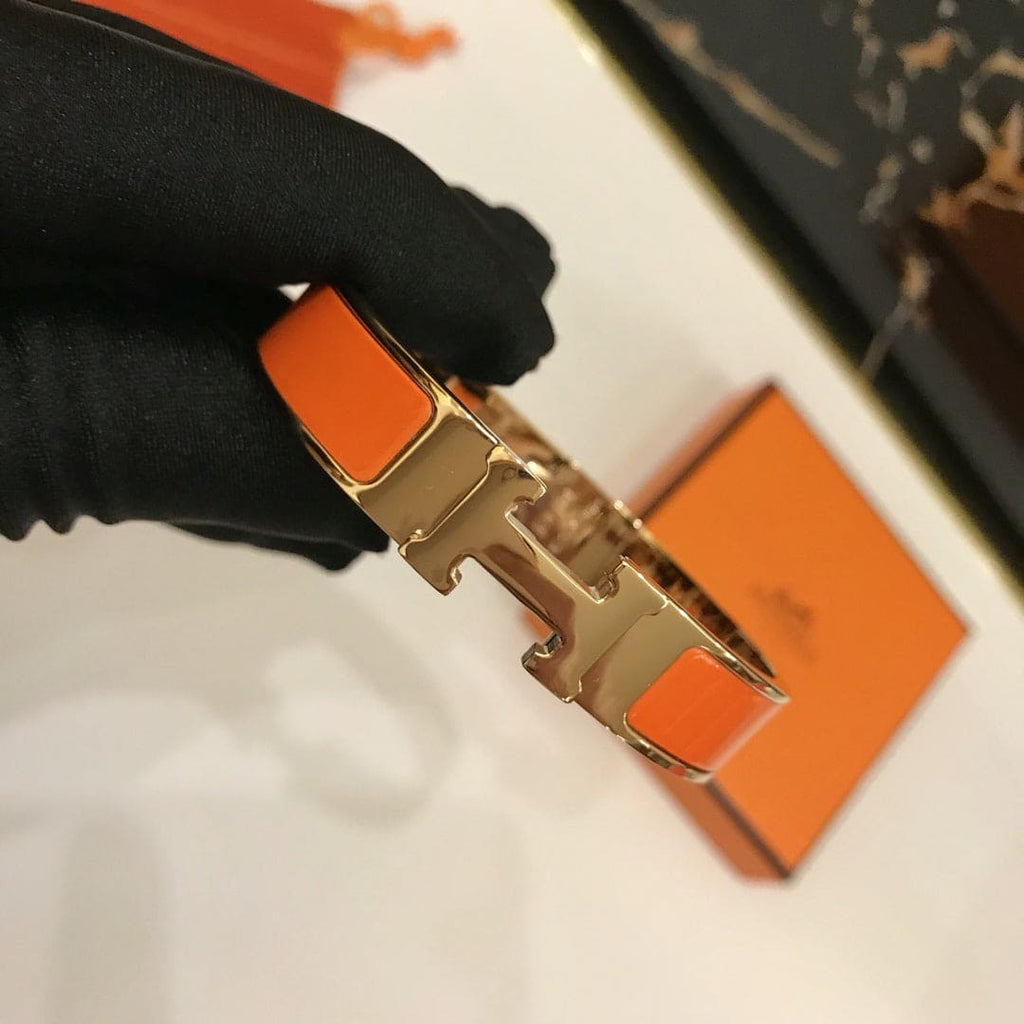 18K Clic Hermès Orange Bracelet