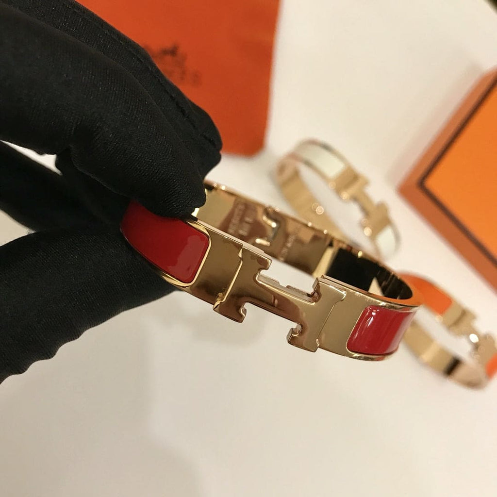 18K Clic Hermès Red Bracelet