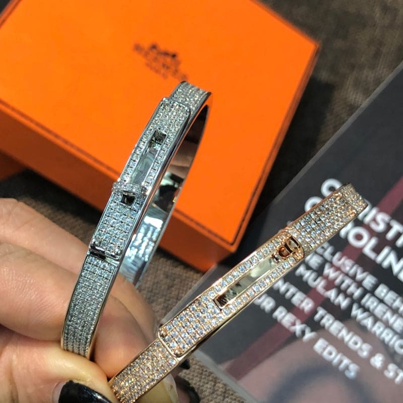 18K White Gold Kelly Diamonds Hermès Bracelet