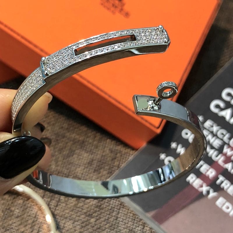 18K White Gold Kelly Diamonds Hermès Bracelet