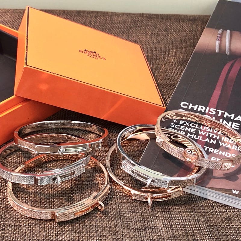 18K Rose Gold Kelly Diamonds Hermès Bracelet