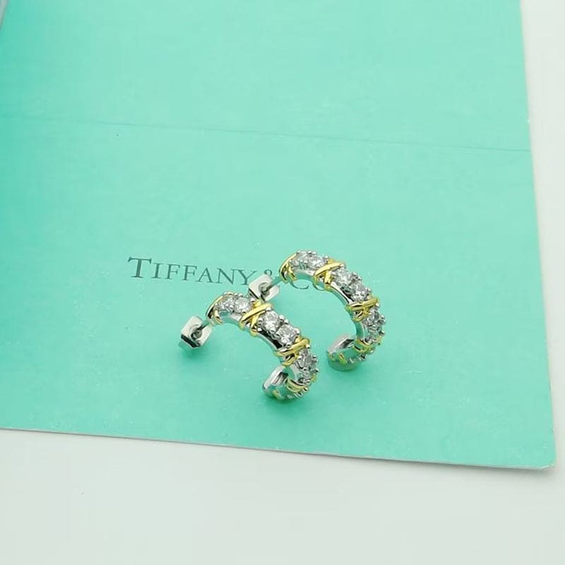 18K Tiffany & Co. Schlumberger Twenty Stone Hoop Earrings