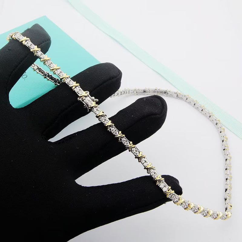 18K Tiffany & Co. Schlumberger Eighteen Stone Choker Necklace