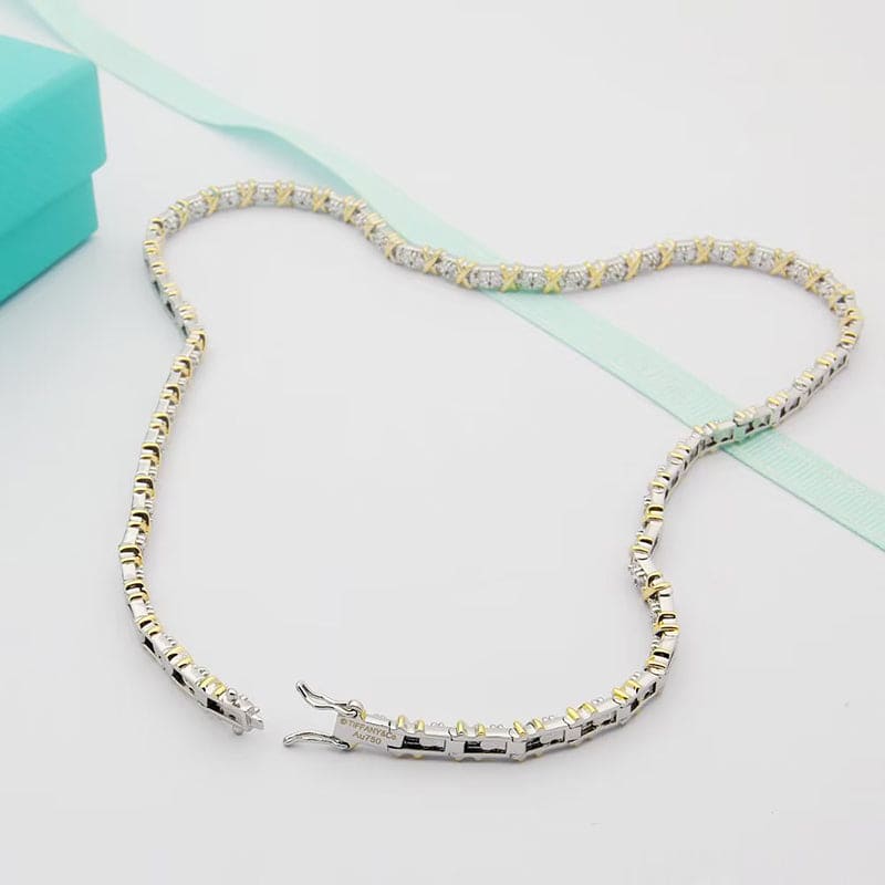 18K Tiffany & Co. Schlumberger Eighteen Stone Choker Necklace