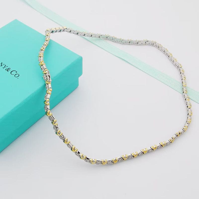 18K Tiffany & Co. Schlumberger Eighteen Stone Choker Necklace