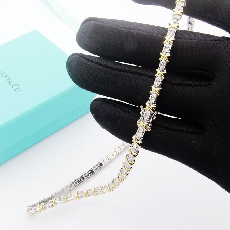 18K Tiffany & Co. Schlumberger Eighteen Stone Choker Necklace