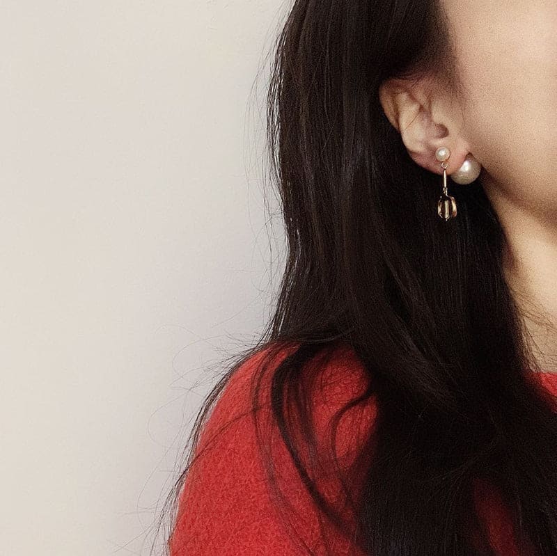 18K Dior Tribales Pearl Earrings