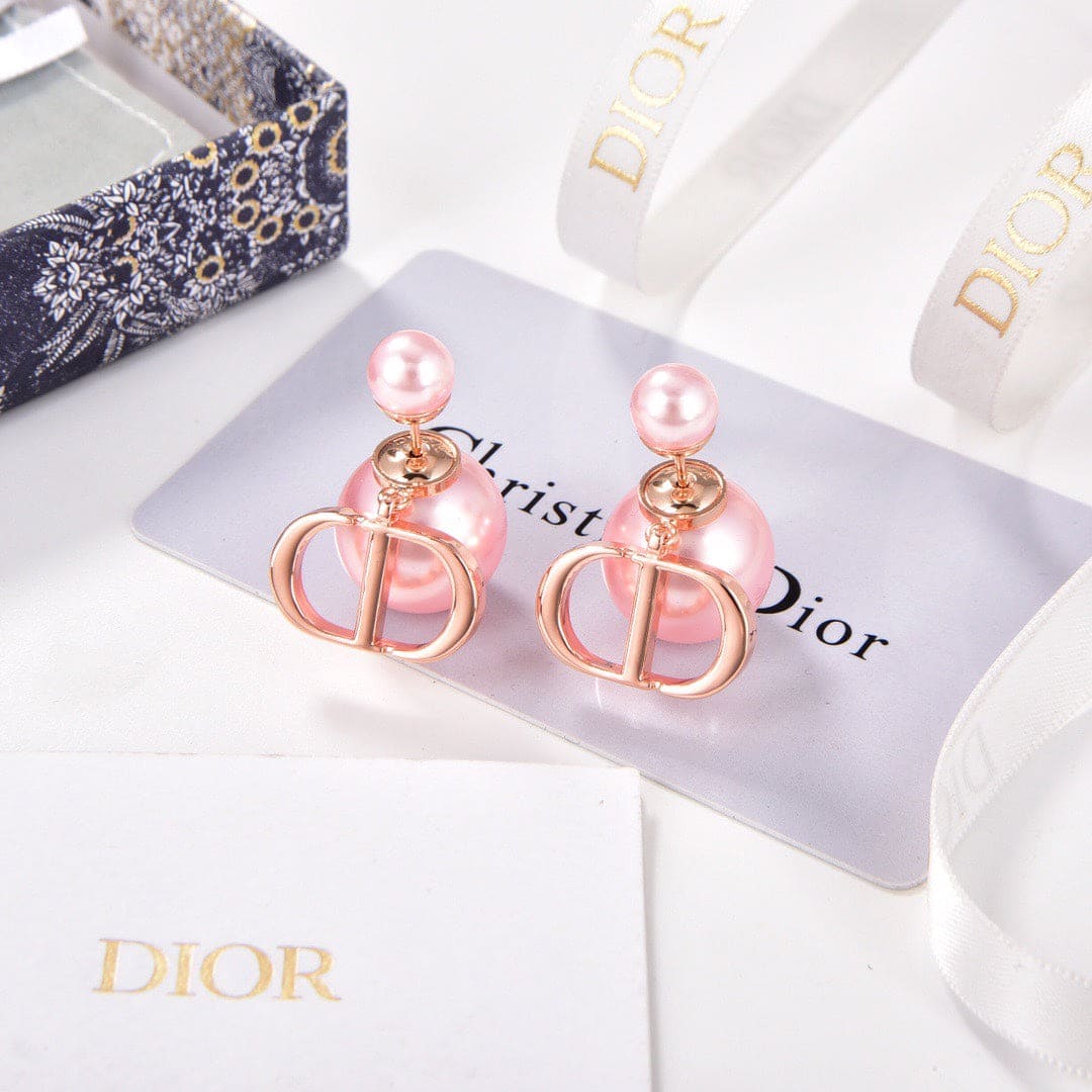 18K Dior Tribales Pink Pearl Earrings