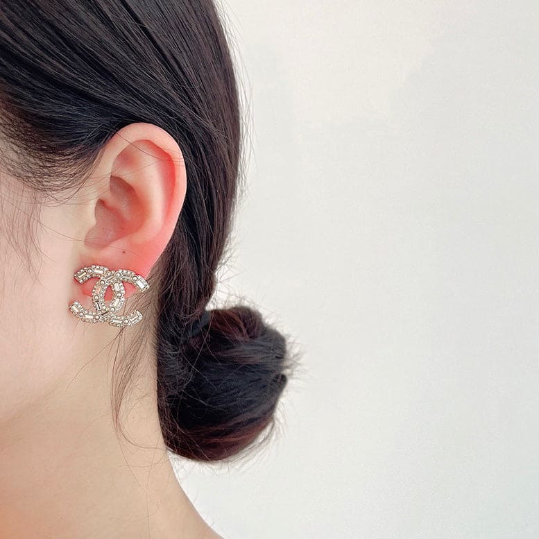 18K Chanel Push Back Earrings