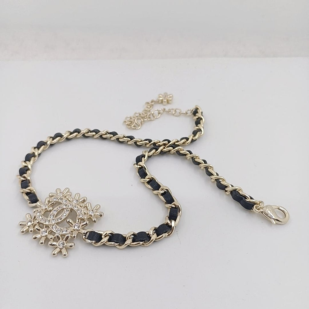 18K Chanel Lambskin Choker Necklace