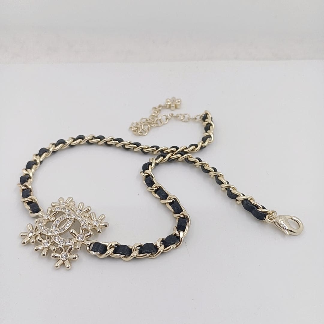18K Chanel Lambskin Choker Necklace