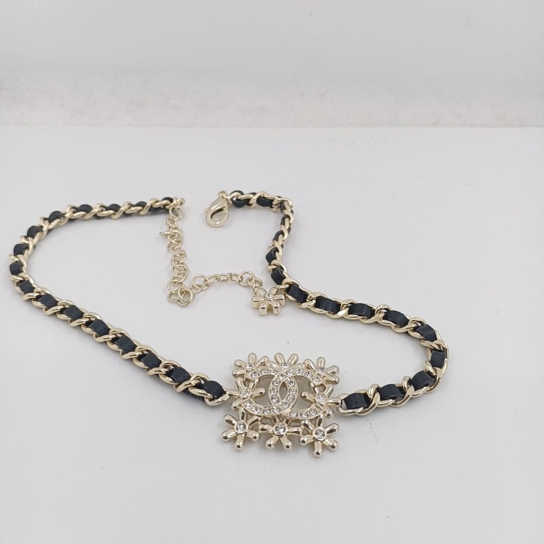 18K Chanel Lambskin Choker Necklace