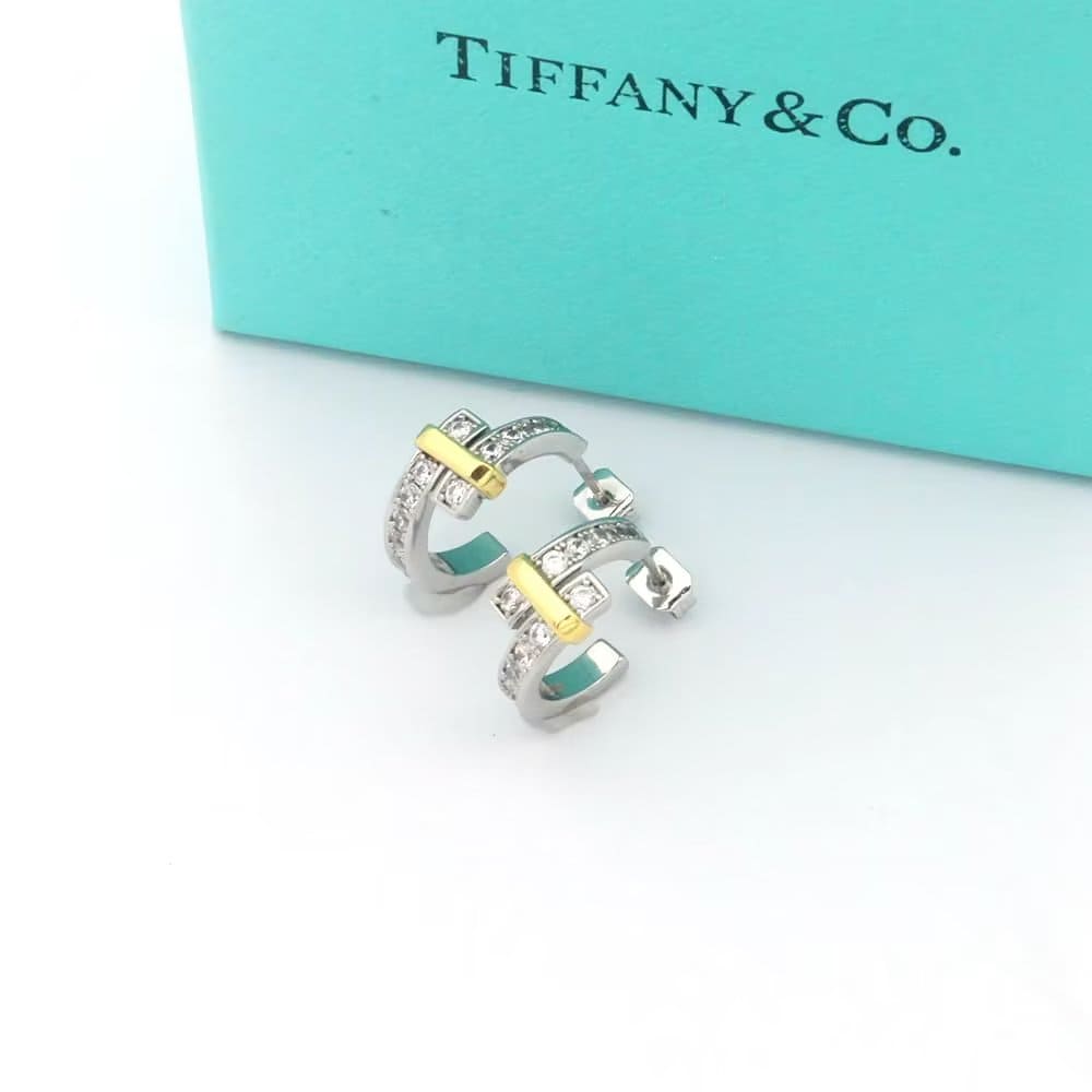 18K Tiffany & Co. Edge Hoop Earrings