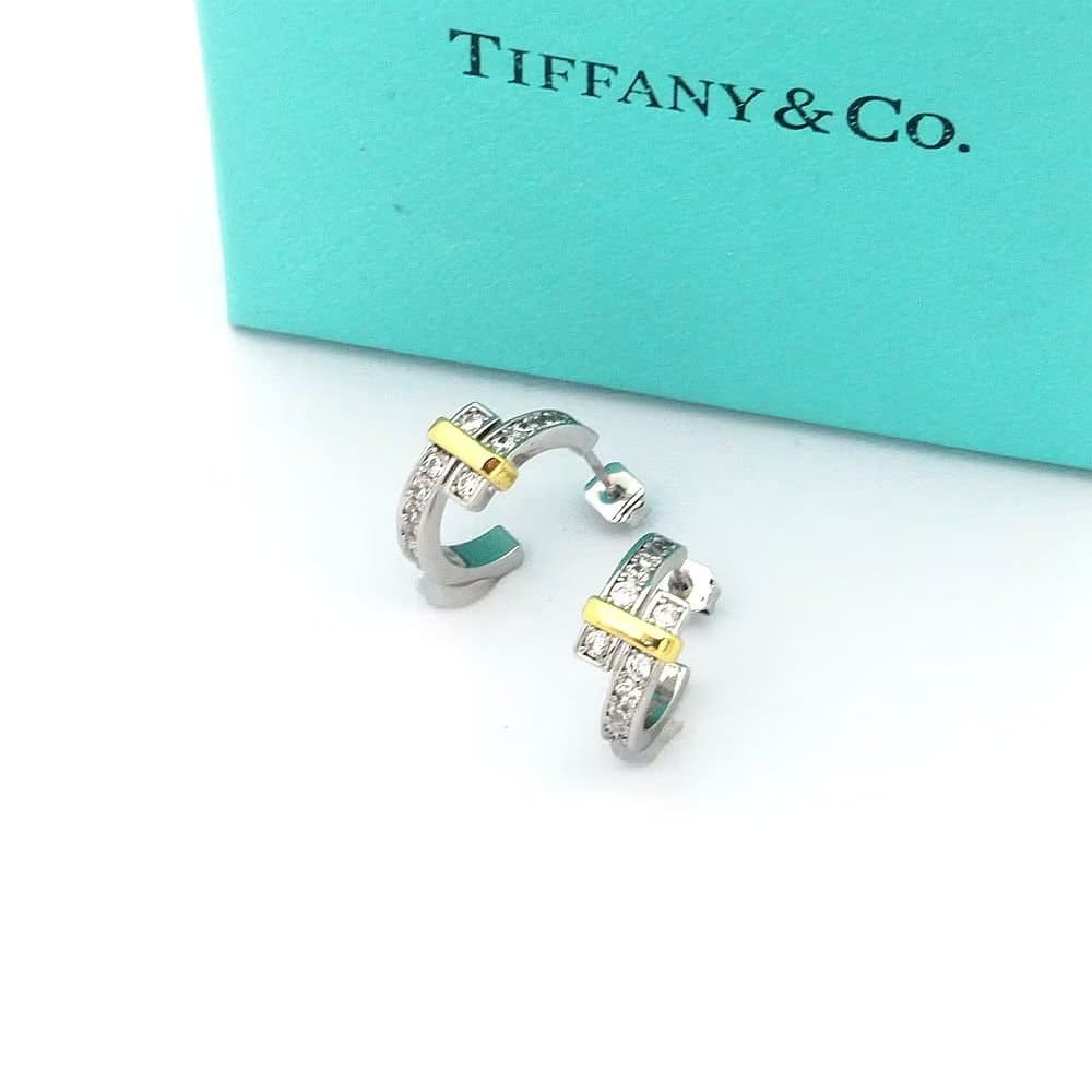 18K Tiffany & Co. Edge Hoop Earrings